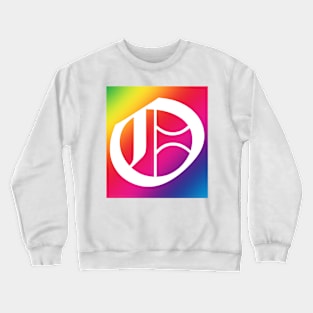 Rainbow White Letter O Crewneck Sweatshirt